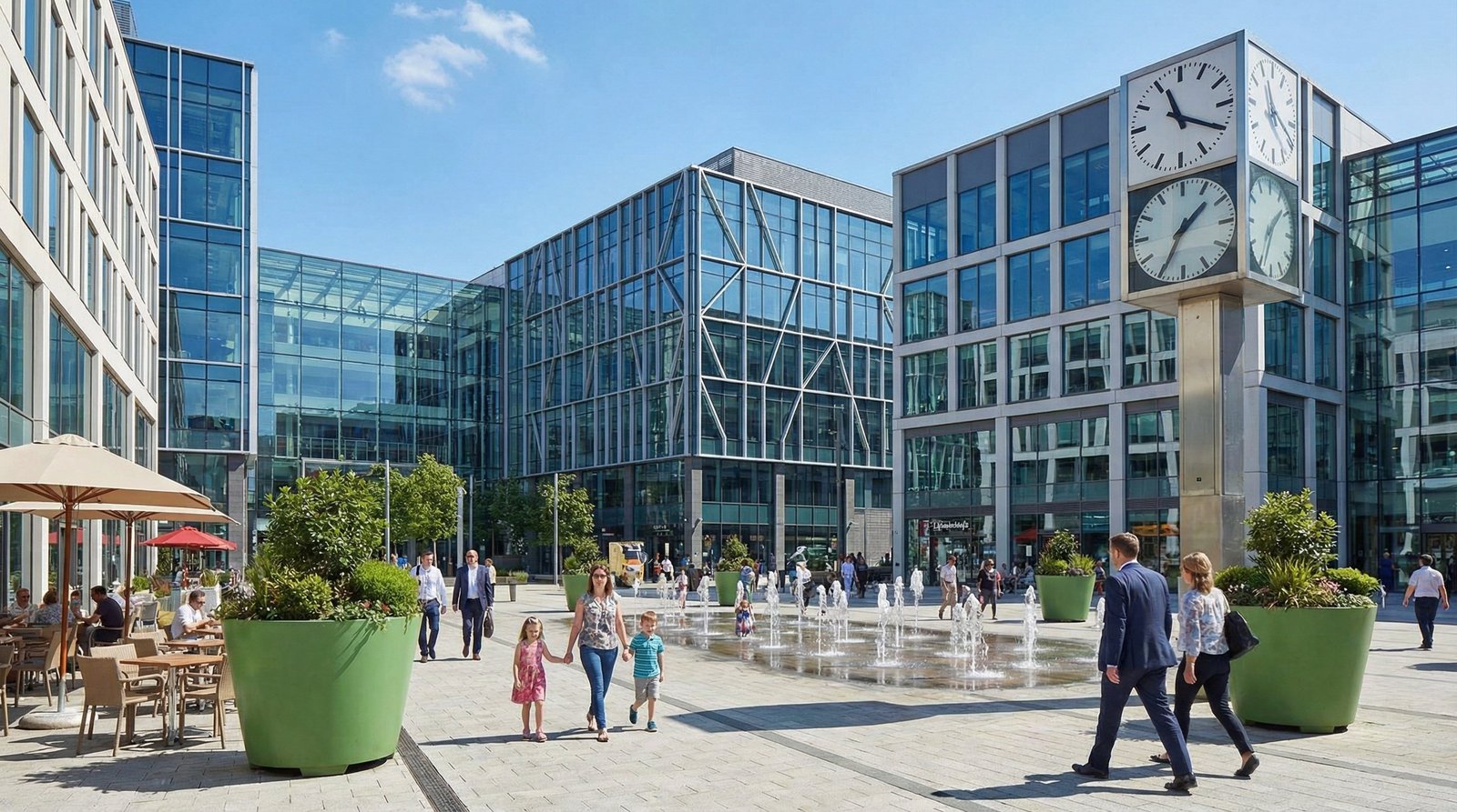 Modern Bracknell town center development